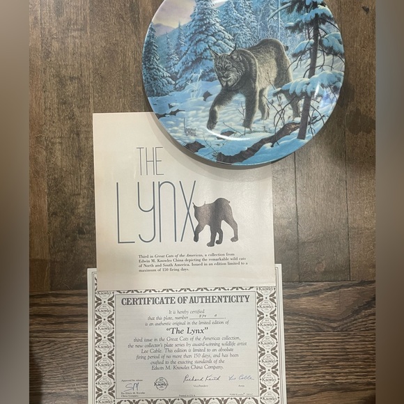 The Lynx Collectors Plate - Picture 2 of 4